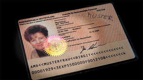 Germany Diplomatic ID Card protected wth a KINEGRAM