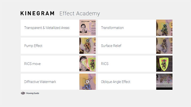 Each effect is explained in a video Each effect is explained in a video