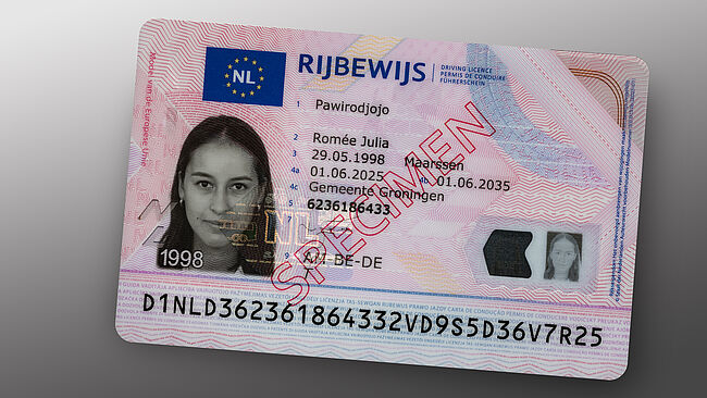 Dutch Driver’s License with a KINEGRAM PCI