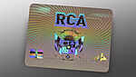 Central African Republic vehicle and motorcycle registration sticker completely protected with KINEGRAM technology