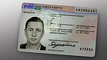 Image of Polish Residence Permit Card, which is protected by a KINEGRAM element