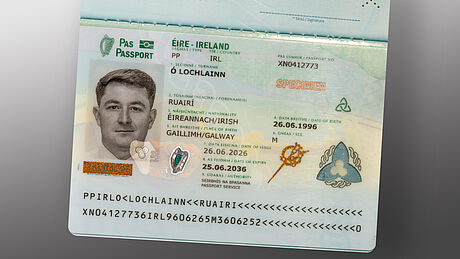 Irish Passport 2026 with KINEGRAM PCI Irish Passport 2026 with KINEGRAM PCI