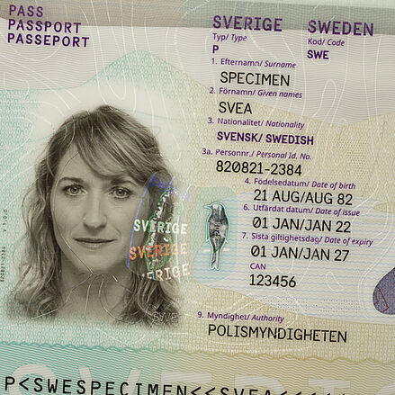 Swedish Passport Card Skatteverket Sverige Id Card IPJO