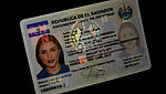 Image of El Salvador ID card with a transparent KINEGRAM overlay