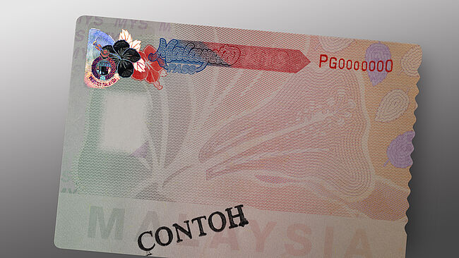 Malaysia Visa with KINEGRAM ZERO.ZERO