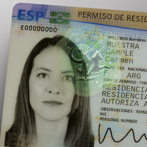 The KINEGRAM PCI protects the portraits of all European residence permit cards. Image of KINEGRAM PCI security feature with a taurus motif in 3D effect.